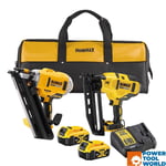 DeWalt DCK2046P2 18v XR Cordless Brushless Nailers DCN692 + DCN660 Twin Pack ...