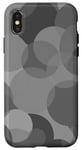 Coque pour iPhone X/XS Cercles gris classiques dans des graphismes cool