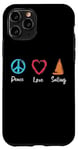 Coque pour iPhone 11 Pro Peace Love Sailing Captain Boat Sport