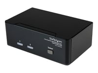 Startech.Com Kvm-Switch För Dubbla Dvi-Bildskärmar Med Audio, 2 Portar & Usb 2.0-Hubb - Omkopplare För Tangentbord/Video/Mus/Ljud/Usb - 2 X Kvm/Ljud/Usb - 1 Lokal Användare - Skrivbordsmodell - För P/N: Im12d1500p, Sva12m2neua, Sva12m5na, Usbdvi4n1a