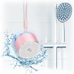 Petite Enceinte Bluetooth Améliorée Enceinte Portable Sans Fil Étanche Ipx7 Avec Radiateur De Basses Personnalisé, Mini Enceinte De Douche Pour Iphone Ipad, Or Rose