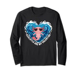 Axolotls Are My Valentine Cute Axolotl Heart Valentines Day Long Sleeve T-Shirt