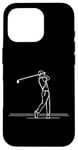 Coque pour iPhone 16 Pro Golf Club One Line Art Dessin Golf