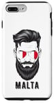 Coque pour iPhone 7 Plus/8 Plus Visage de l'homme maltais, fierté de Malte, drapeau patriotique de Malte