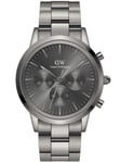 Daniel Wellington Iconic Onyx Chronograph 42mm Link DW00100643 - Grå kvarts herreur