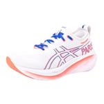 Asics Femme Gel-Nimbus 26 Sneaker, White Sunrise Red, 46 EU