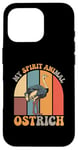 Coque pour iPhone 16 Pro Citation drôle d'autruche est mon esprit animal citations drôles d'autruche