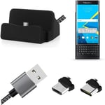 Charging Station for Blackberry Priv + USB-Typ C u. Micro-USB-Adapter