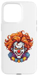 Coque pour iPhone 15 Pro Max Costume de clown maléfique effrayant effrayant pour Halloween