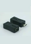 New Micro USB Female to Mini USB Male Adapter Data Charger Converter Adaptor