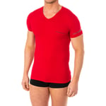 Emporio Armani Mens Short sleeve V-neck T-shirt 110810-8P723 man - Red - Size 2XL