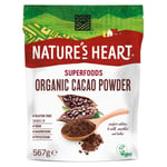 Nature's Heart Organic Cacao Powder, 567g Vegan Cocoa Superfood Iron Magnesium