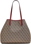 Guess Vikky Tote Bag In Brown