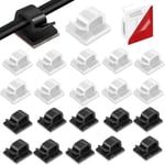 Attache Cable Adhesif,60Pcs Clips Câble Adhésives,Accroche Cable,Bureau Fixation Cable Electrique,Organiseur de Fils Electrique