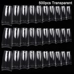 100/500 st Nails Half French False Nail Art Tips Akryl UV Gel Manikyr Tips 500pcs Transparent