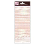 Anitas Outline Stickers, Small Numbers, Rose Gold On White, For Scrapbooking, Card Making, Kids Play, Homework, Art, Craft, Embelish, Decorative, Paper, Card, Glass, Metal, Plastic, Foam