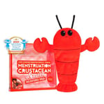 Menstruation Crustacean – Cuddly & Cute 14" Lobster Plush with Removable Lavender Scented Heating Pad – by What Do You Meme?