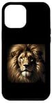 Coque pour iPhone 13 Pro Max Chemise lion africaine pour femmes, hommes, enfants, animaux sauvages, roi chat sauvage