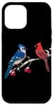 iPhone 12 Pro Max Blue Jay Cardinal Bird Birder Birdwatcher Birding Case