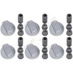 6 X Atag and Beko Universal Cooker/Oven/Grill Control Knob And Adaptors Silver