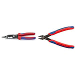 Knipex Pliers for Electrical Installation Black atramentized, with Multi-Component Grips 200 mm 13 92 200 & Electronic Super Knips® Burnished, with Multi-Component Grips 125 mm 78 61 125