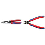 Knipex Pliers for Electrical Installation black atramentized, with multi-component grips 200 mm 13 92 200 & Electronic Super Knips® burnished, with multi-component grips 125 mm 78 61 125