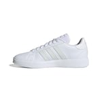 adidas Femme Grand TD Lifestyle Court Casual Shoes Chaussures, FTWR White/Crystal Jade/FTWR White, 38 EU