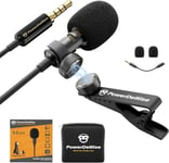 Professionnelle Lavalier Lapel Microphone Omnidirectionnel Avec Système Easy Clip On, Micro Cravate Parfait Pour Lenregistrement Youtube/Entrevue/Vidéoconférence/Podcast/Dictée Vocale