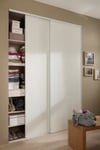 Portes de placard coulissantes blanches effet bois GoodHome Romero H. 250 x l. 90 cm, 2 portes