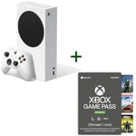 Pack Xbox : Console Xbox Series S - 512Go + Abonnement Xbox Game Pass Ultimate 1 Mois - Code de Téléchargement (Catalogue 100 jeux)