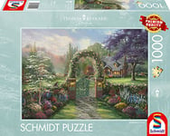 Schmidt Spiele- Thomas Kinkade 59940 Hummingbird Cottage 1000 Piece Jigsaw Puzzle, Multicolore, Taille Unique