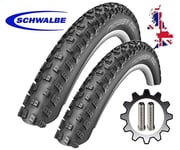 2 x Schwalbe Nobby Nic 26 x 2.25 Performance Addix  MTB Cycle Tyre + SV Tubes