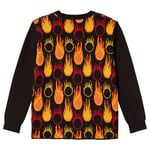 Stella McCartney Kids Lucky Tröja Svart och Orange Flame Print | Svart | 14 years