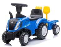 New Holland T7 Gångtraktor Med Släp Och Verktyg, Blå