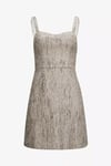 BNWT Ted Baker Rearay Textured Mini Dress in Silver/Gold UK Size 10 RRP £159