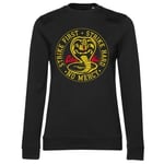 Hybris Cobra Kai Round Patch Girly Sweatshirt (Black,XL)