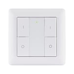 Paulmann 50134 Smart Home Zigbee commutateur Mural on/Off/Gradable Blanc Commande Plastique, Matière