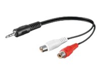 Goobay Avk 190-0020 - Audioadapter - Rca X 2 Hunn Til Mini-Phone Stereo 3.5 Mm Hann - 20 Cm