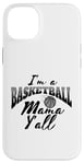 Coque pour iPhone 14 Plus Southern Moms Cadeau de basket-ball fantaisie pour femme Gris et noir