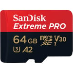 SANDISK Extreme Pro microSDXC 64GB + Adp (SDSQXCY-064G-GN6MA)