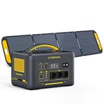 VTOMAN Jump 1500X Station électrique Portable avec 220W Panneau Solaire - 1500W/828Wh Generateur Electrique Portable LiFePO4 Batterie Générateur, PD 100W Typ-C Sortie/USB QC 3.0 Sortie, pour Camping