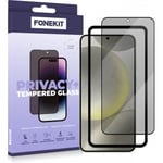 FoneKit Privacy+ Full Cover panserglas, Galaxy S24, sort