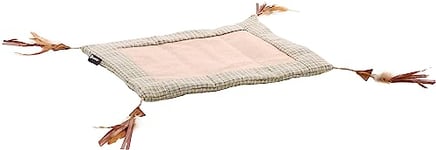 Flamingo Tapis Griffoir pour Chats - 44x34cm - Jouet avec des Plumes pour Plus de Plaisir