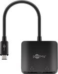 Goobay USB-C™-adapter till 2x DisplayPort™ utökar en USB-C™-port med två DisplayPort™-portar