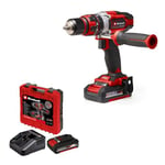 Einhell Power X-Change 48Nm Cordless Drill Driver With 2 x Batteries And Charger - 18V, 3-in-1 Combi Drill, Hammer Drill And Screwdriver - TE-CD 18/48 Li-i High Power Drill Driver Set