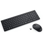 Clavier et souris silencieux - DELL - KM555 - Sans fil - Noir - Kit complet