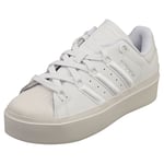 adidas Superstar Bonega Womens White Platform Trainers - 8 UK