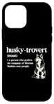 Coque pour iPhone 12 mini Husky trovert Sibérien Définition de l'humour Husky Lovers