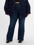 Levi's Plus 726&trade; Plus High Rise Flare Jeans - Blue Swell , Blue, Size Us 16 = Uk 20, Inside Leg Short, Women