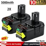 2Pack 5.5Ah Replace For Ryobi P108 Battery ONE+ 18V Li-ion High Battery RB18L50